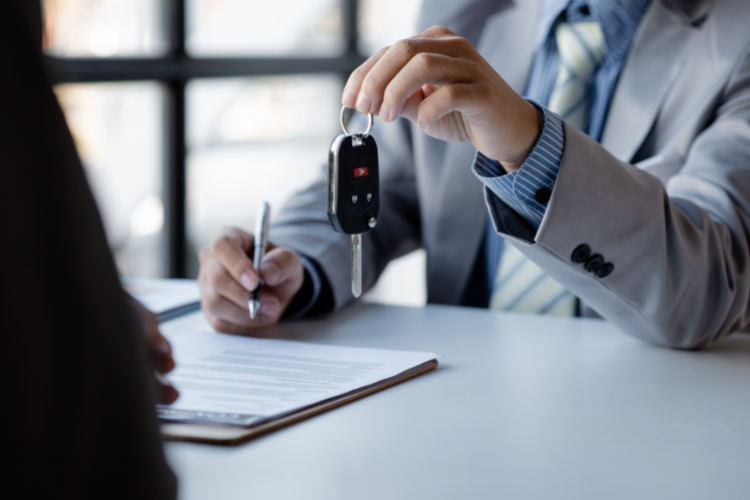 Handing over vehicle keys