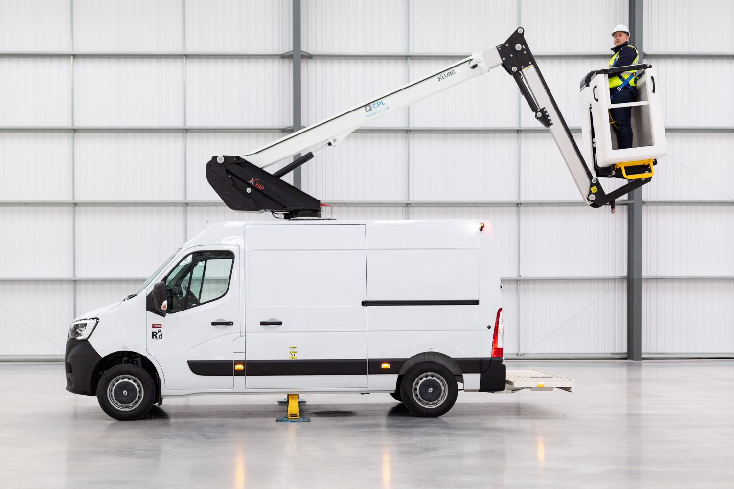 Van mounted cherry picker platform