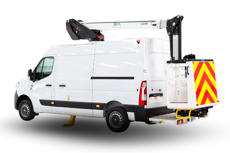 Renault Master Red boom lift van