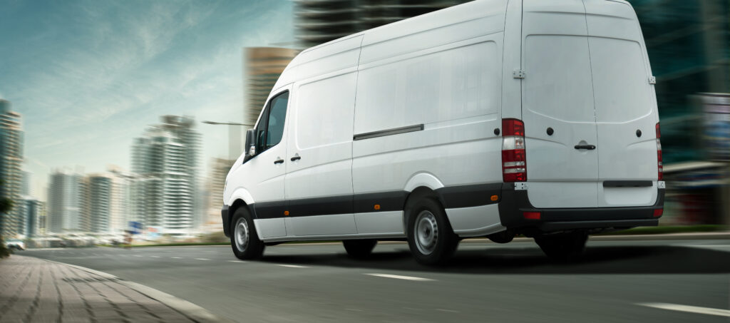 Delivery,Van,In,A,City