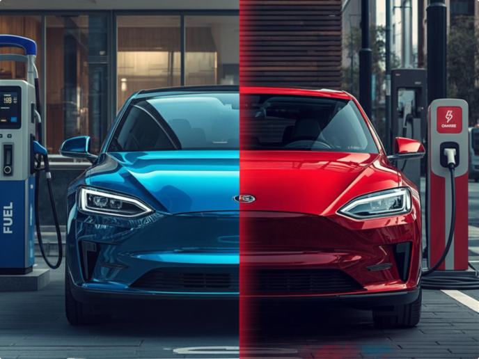 Electric car vs petrol car